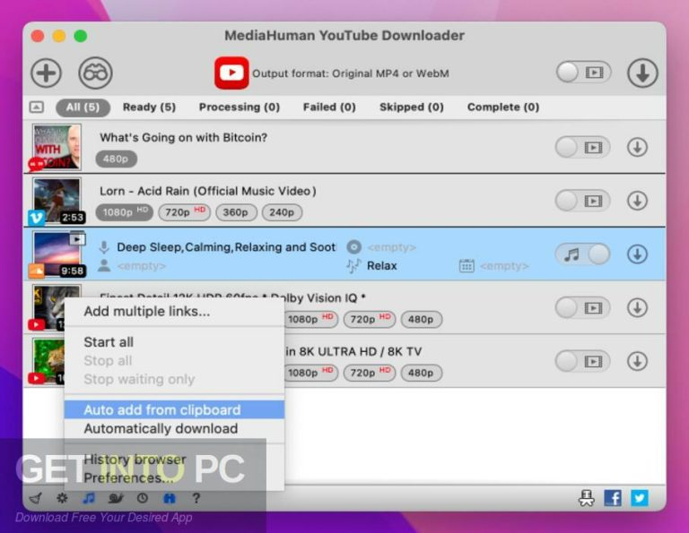 MediaHuman YouTube Downloader 2026 GetIntoPC 