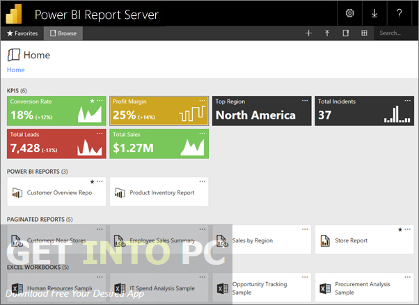 Microsoft Power BI Report Server GetIntoPC 