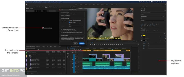 Adobe Speech to Text for Premiere Pro 2026